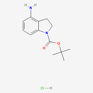 molecular formula C13H19ClN2O2 B1378059 叔丁基4-氨基吲哚啉-1-羧酸盐盐酸盐 CAS No. 1187931-84-5