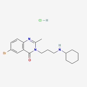 4(3H)-Quinazolinone, 6-bromo-3-(3-(cyclohexylamino)propyl)-2-methyl-, hydrochloride