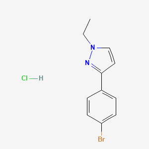 molecular formula C11H12BrClN2 B1378072 盐酸3-(4-溴苯基)-1-乙基-1H-吡唑 CAS No. 1403483-87-3