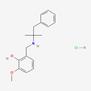 2-Methoxy-6-[[(2-methyl-1-phenylpropan-2-yl)amino]methyl]phenol;hydrochloride