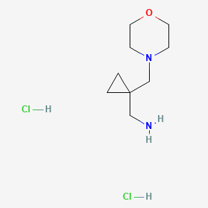 molecular formula C9H20Cl2N2O B1378073 {[1-(4-Morpholinylmethyl)cyclopropyl]methyl}amine dihydrochloride CAS No. 1559064-04-8