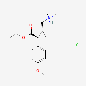 Cyclopropanecarboxylic acid, 2-((dimethylamino)methyl)-1-(p-methoxyphenyl)-, ethyl ester, (Z)-, monohydrochloride