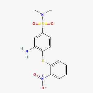 3-Amino-N,N-dimethyl-4-((2-nitrophenyl)thio)benzenesulphonamide