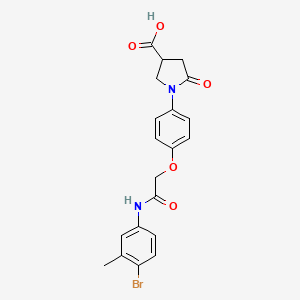 1-[4-[2-(4-bromo-3-methylanilino)-2-oxoethoxy]phenyl]-5-oxopyrrolidine-3-carboxylic acid