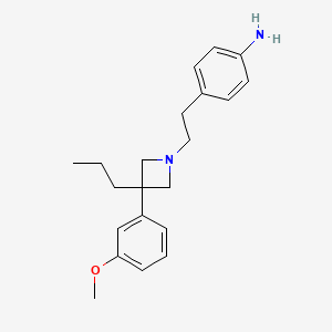 4-[2-[3-(3-methoxyphenyl)-3-propylazetidin-1-yl]ethyl]aniline