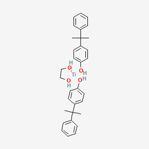 molecular formula C32H38O4Ti B13780809 Di(p-cumylphenyl)ethylene titanate CAS No. 68443-38-9