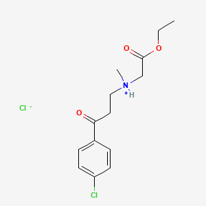 Glycine, N-(3-(4-chlorophenyl)-3-oxopropyl)-N-methyl-, ethyl ester, hydrochloride