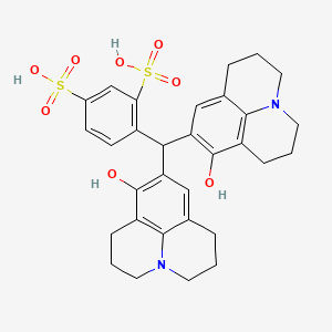 1,3-Benzenedisulfonic acid, 4-[bis(2,3,6,7-tetrahydro-8-hydroxy-1h,5h-benzo[ij]quinolizin-9-yl)methyl]-