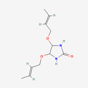 molecular formula C11H18N2O3 B13780847 4,5-Bis(2-butenyloxy)-2-imidazolidinone CAS No. 1082658-35-2