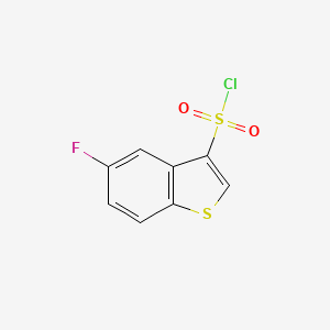 molecular formula C8H4ClFO2S2 B1378091 5-Fluoro-1-benzothiophene-3-sulfonyl chloride CAS No. 1421602-23-4