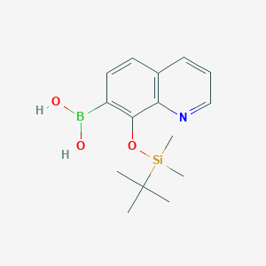 molecular formula C15H22BNO3Si B1378093 8-[(叔丁基二甲基甲硅烷基)氧基]喹啉-7-硼酸 CAS No. 1486485-32-8