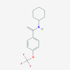 N-[1-[4-(trifluoromethoxy)phenyl]ethenyl]cyclohexanamine