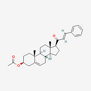 [(3S,8S,9S,10R,13S,14S,17S)-10,13-dimethyl-17-[(E)-3-phenylprop-2-enoyl]-2,3,4,7,8,9,11,12,14,15,16,17-dodecahydro-1H-cyclopenta[a]phenanthren-3-yl] acetate