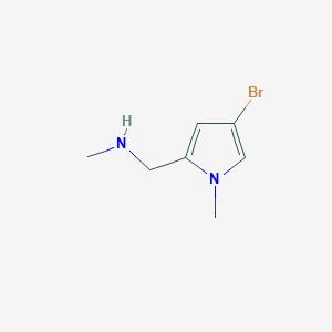 molecular formula C7H11BrN2 B1378097 [(4-bromo-1-methyl-1H-pyrrol-2-yl)methyl](methyl)amine CAS No. 1384596-71-7