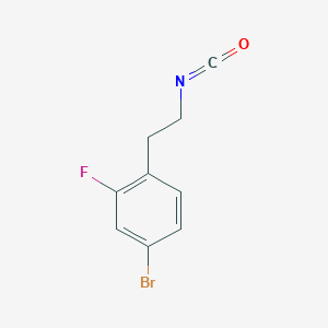 molecular formula C9H7BrFNO B1378101 4-溴-2-氟-1-(2-异氰酸乙基)苯 CAS No. 1384427-62-6