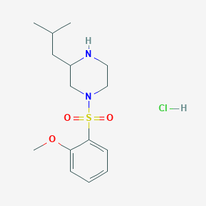 molecular formula C15H25ClN2O3S B13781019 3-Isobutyl-1-(2-methoxy-benzenesulfonyl)-piperazine hydrochloride 