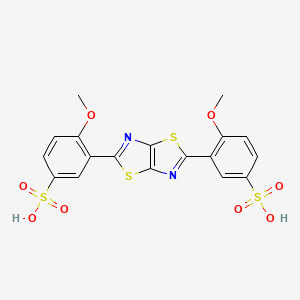 Benzenesulfonic acid, thiazolo(5,4-d)thiazole-2,5-diylbis(methoxy-