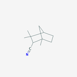 molecular formula C11H17N B1378109 1,3,3-三甲基双环[2.2.1]庚烷-2-碳腈 CAS No. 1394041-30-5