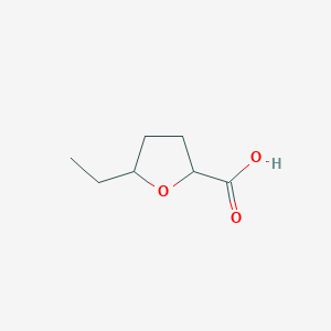 molecular formula C7H12O3 B1378111 5-乙基氧杂环戊烷-2-羧酸 CAS No. 801318-16-1