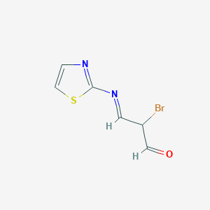 molecular formula C6H5BrN2OS B1378113 2-溴-3-[(1,3-噻唑-2-基)亚氨基]丙醛 CAS No. 1394045-25-0