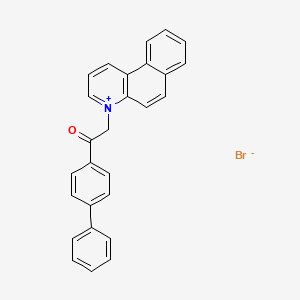 2-benzo[f]quinolin-4-ium-4-yl-1-(4-phenylphenyl)ethanone;bromide