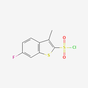 molecular formula C9H6ClFO2S2 B1378115 6-氟-3-甲基-1-苯并噻吩-2-磺酰氯 CAS No. 1421602-19-8