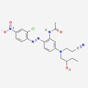 Acetamide, N-(2-((2-chloro-4-nitrophenyl)azo)-5-((2-cyanoethyl)(2-hydroxybutyl)amino)phenyl)-