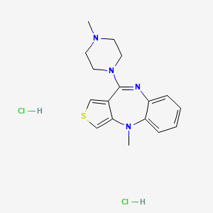 4H-Thieno(3,4-b)(1,5)benzodiazepine, 4-methyl-10-(4-methyl-1-piperazinyl)-, dihydrochloride