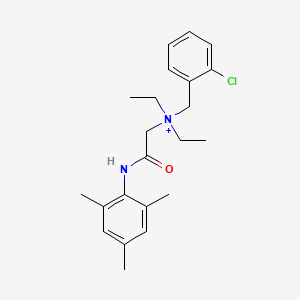 AMMONIUM, (o-CHLOROBENZYL)DIETHYL(((2,4,6-TRIMETHYLPHENYL)CARBAMOYL)METHYL)-