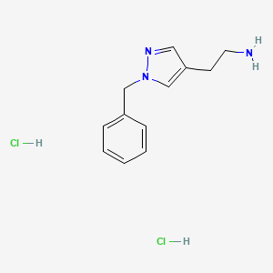 molecular formula C12H17Cl2N3 B1378117 2-(1-苄基-1H-吡唑-4-基)乙胺二盐酸盐 CAS No. 1071537-11-5