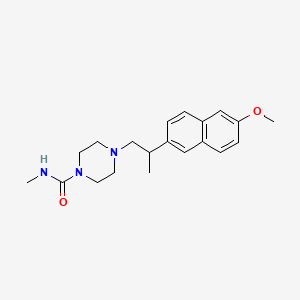 4-(2-(6-Methoxy-2-naphthalenyl)propyl)-N-methyl-1-piperazinecarboxamide