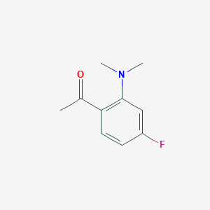molecular formula C10H12FNO B1378120 1-[2-(Dimethylamino)-4-fluorophenyl]ethan-1-one CAS No. 1255708-29-2