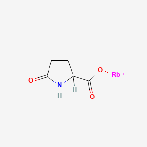 molecular formula C5H6NO3Rb B13781215 Rubidium 5-oxo-DL-prolinate CAS No. 85959-39-3