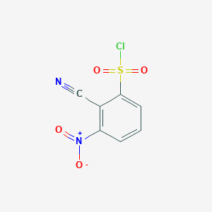 molecular formula C7H3ClN2O4S B1378122 2-氰基-3-硝基苯-1-磺酰氯 CAS No. 1394040-86-8