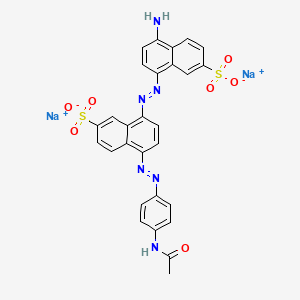 Disodium 8-((4-acetamidophenyl)azo)-5-((4-amino-7-sulphonatonaphthyl)azo)naphthalene-2-sulphonate