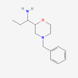 molecular formula C14H22N2O B1378124 1-(4-苄基吗啉-2-基)丙-1-胺 CAS No. 1394040-00-6