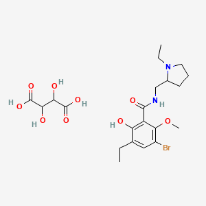 5-bromo-3-ethyl-N-[(1-ethylpyrrolidin-2-yl)methyl]-2-hydroxy-6-methoxybenzamide;2,3-dihydroxybutanedioic acid