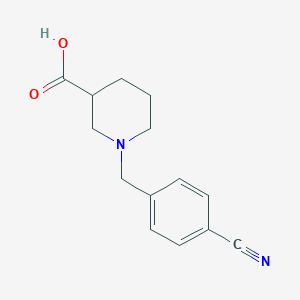 molecular formula C14H16N2O2 B13781260 1-(4-Cyanobenzyl)piperidine-3-carboxylic acid CAS No. 939757-51-4