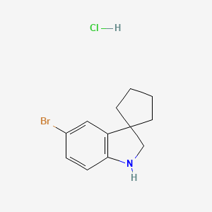 molecular formula C12H15BrClN B1378133 5'-溴-1',2'-二氢螺[环戊烷-1,3'-吲哚]盐酸盐 CAS No. 1384800-79-6