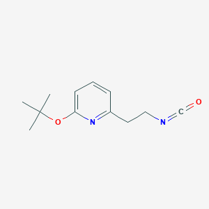 molecular formula C12H16N2O2 B1378134 2-(Tert-butoxy)-6-(2-isocyanatoethyl)pyridine CAS No. 1394040-23-3
