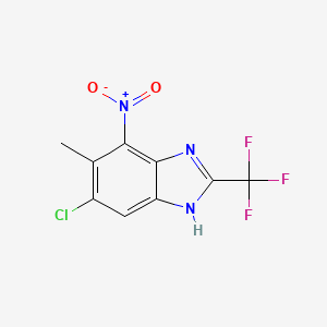 6-Chloro-5-methyl-4-nitro-2-(trifluoromethyl)benzimidazole