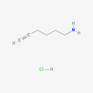molecular formula C6H12ClN B1378136 Hex-5-yn-1-amine hydrochloride CAS No. 102169-54-0