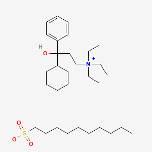 (3-Cyclohexyl-3-hydroxy-3-phenylpropyl)triethylammonium decanesulfonate