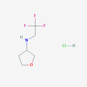 molecular formula C6H11ClF3NO B1378139 N-(2,2,2-trifluoroethyl)oxolan-3-amine hydrochloride CAS No. 1384427-96-6