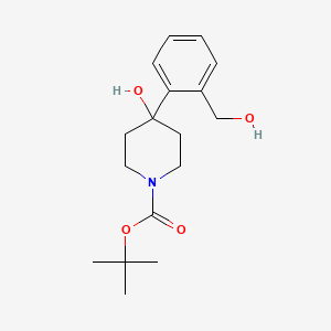 molecular formula C17H25NO4 B1378145 4-羟基-4-[2-(羟甲基)苯基]哌啶-1-甲酸叔丁酯 CAS No. 1384724-11-1