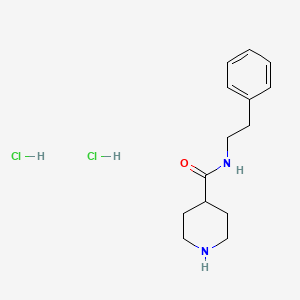 molecular formula C14H22Cl2N2O B1378151 N-(2-phenylethyl)-4-piperidinecarboxamide dihydrochloride CAS No. 1559059-74-3