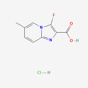 molecular formula C9H8ClFN2O2 B1378157 3-Fluoro-6-methylimidazo[1,2-a]pyridine-2-carboxylic acid hydrochloride CAS No. 1559062-18-8