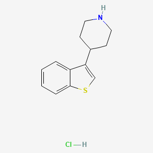 molecular formula C13H16ClNS B1378160 4-(Benzo[b]thiophen-3-yl)piperidine hydrochloride CAS No. 56839-06-6
