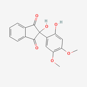 1H-Indene-1,3(2H)-dione, 2-hydroxy-2-(2-hydroxy-4,5-dimethoxyphenyl)-