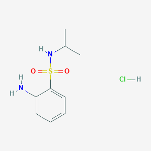 molecular formula C9H15ClN2O2S B1378167 2-Amino-N-isopropylbenzenesulfonamide, HCl CAS No. 1365272-16-7